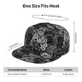 thumbnail image 6 of Daiia Rose Flowers print Flat Bill Hats Flat Brim Trucker Cap Baseball Cap Adjustable Classic Low Profile Hat Unconstructed Plain Cap, 6 of 9