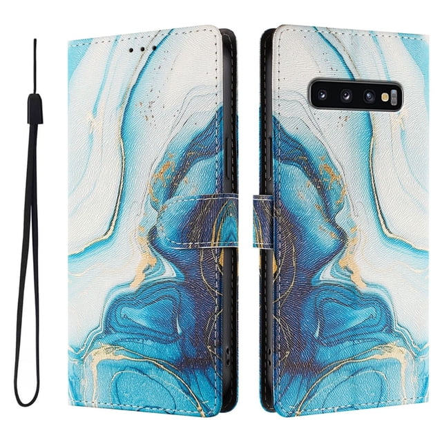 FOXDOCK Funda Tipo Cartera para Samsung Galaxy S10 Plus con Soporte y Correa – Diseño de Patrones Lindos