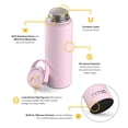 thumbnail image 3 of RTIC 40 oz Ceramic Lined Insulated Outback Water Bottle, Leak Resistant, Pale Pink, 3 of 7