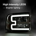thumbnail image 4 of PIT66 LED DRL Headlight Fit for Ford F250 F350 F450 F550 Super Duty 2005-2007/Fit for Excursion 2005 6C3Z13008DB,6C3Z13008CB Clear lens Chrome Housing Amber Reflector, 4 of 9