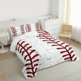 thumbnail image 3 of Homewish Gamer Baseball 3 Pieces Queen Comforter Set For Teens,Sport Theme Ultra Soft Bedding Sets,Graffiti Splash Bedding Comforter Set,Luxury Bedroom Decor,Reversible, 3 of 8