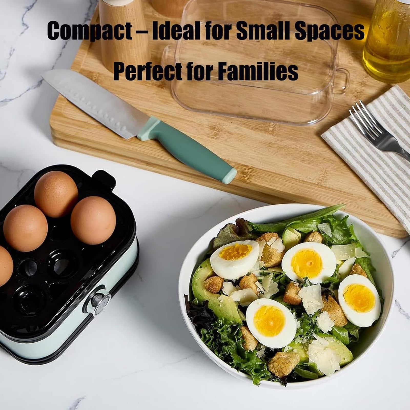 2025 Upgraded Square Egg Steamer, 200W Electric Cooker, Auto Shut-off, Easy Clean Multi-function Boiler for Soft Medium Hard Boiled Breakfast Eggs