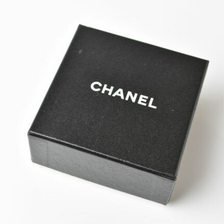 Pre-Owned Chanel brooch CHANEL pin here mark rhinestone gold white