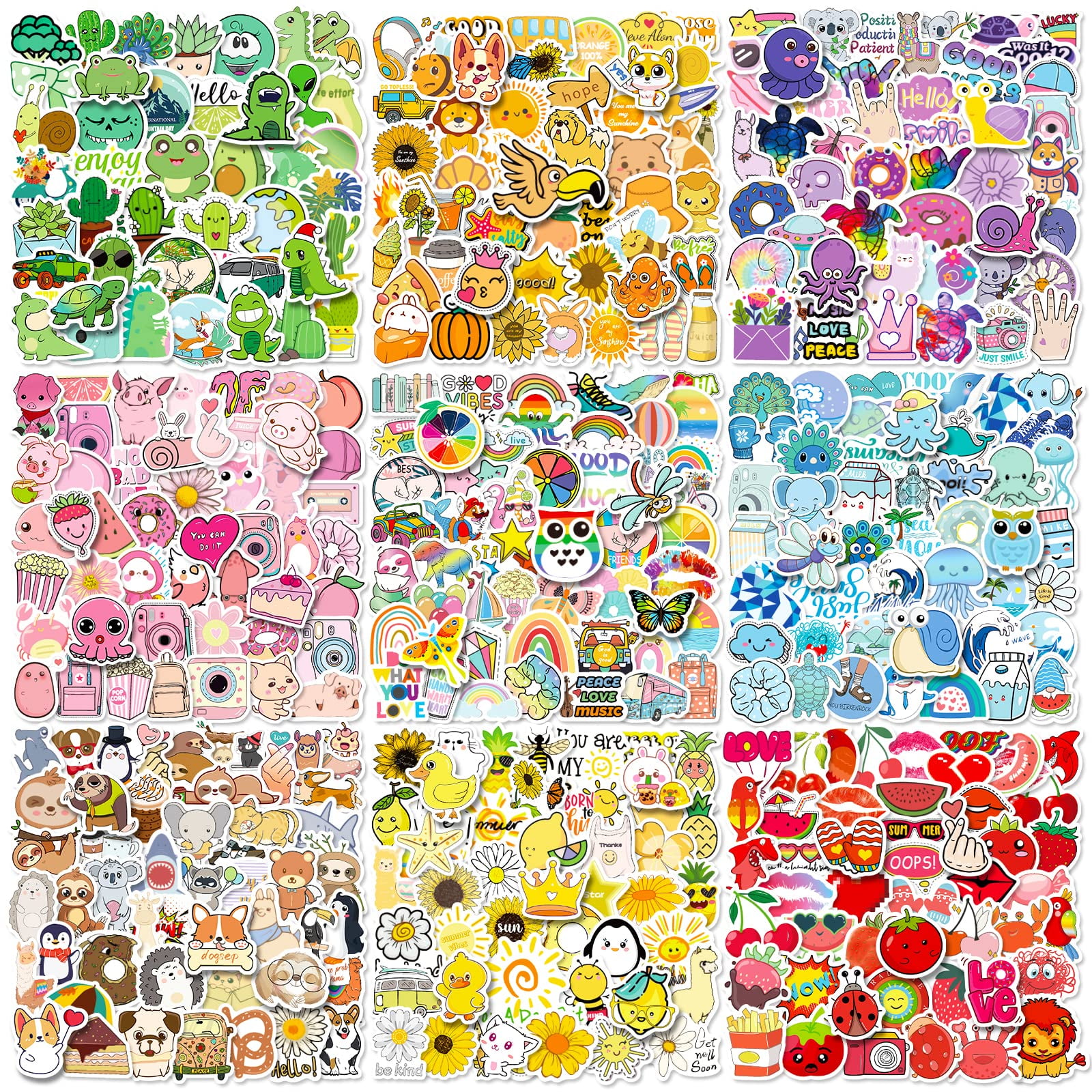 600pcs Mini Stickers, Small Stickers for Adults, Kids, Teens, Waterproof  Vinyl Stickers for Water Bottles, Cute Kids Stickers Decals,0.8~1