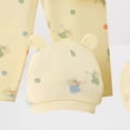 thumbnail image 6 of CAUYDY Preemie Clothes Cotton Newborn Boys Girls Pajamas Long Sleeve Shirt + Two Pants + Hat + Bib 5-Pieces Layette Set Gift for Baby 0 3 6 9 Months (Sizes 0-3 Months,Yellow), 6 of 9
