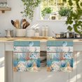 thumbnail image 4 of Vintage Blue Coastal Kitchen Towels Set of 1, Summer Beach Starfish Shell Coral Nautical Absorbent Dish Towels for Kitchen, Microfiber Hand Towel, Quick Drying Tea Towel for Cleaning Dishcloths, 4 of 7