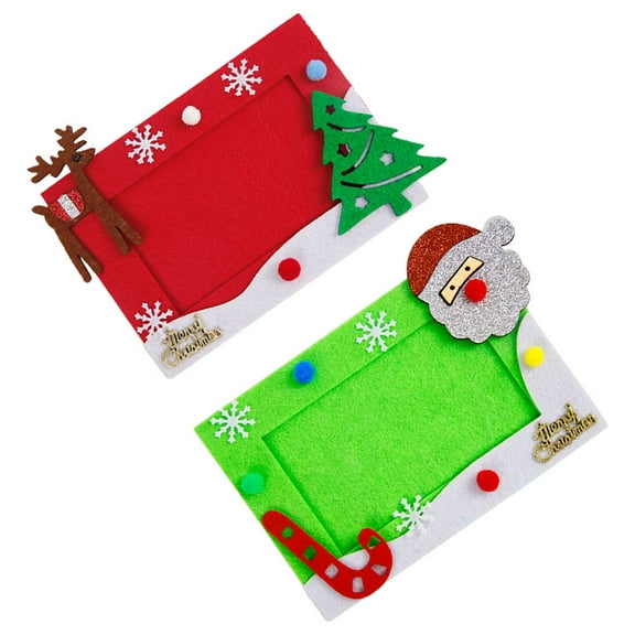 Kitandove Christmas Diy Photo Frame Felt 2Pcs 7.7X5.6In