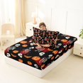 thumbnail image 4 of Manfei Cartoon Halloween Twin Fitted Sheet,Spooky Skull Bedding,2 Pieces,1 Fitted Sheet and 1 Pillowcase, 4 of 6