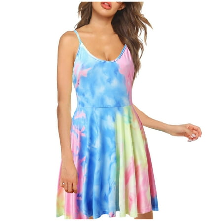 

NECHOLOGY Dresses for Women plus Size Dress Strap Beach Adjustable Skirt Summer Women s Shoulder Drawstring Dresses for Women Dress Multicolor XX-Large
