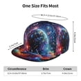 thumbnail image 4 of Zufioo Outer Space Floating Numbers And Letters Print Flat Brim Baseball Cap, Sun Protection, Sweat Absorption, Adjustable Sports Cap, Suitable for Men and Women in All Seasons, 4 of 7