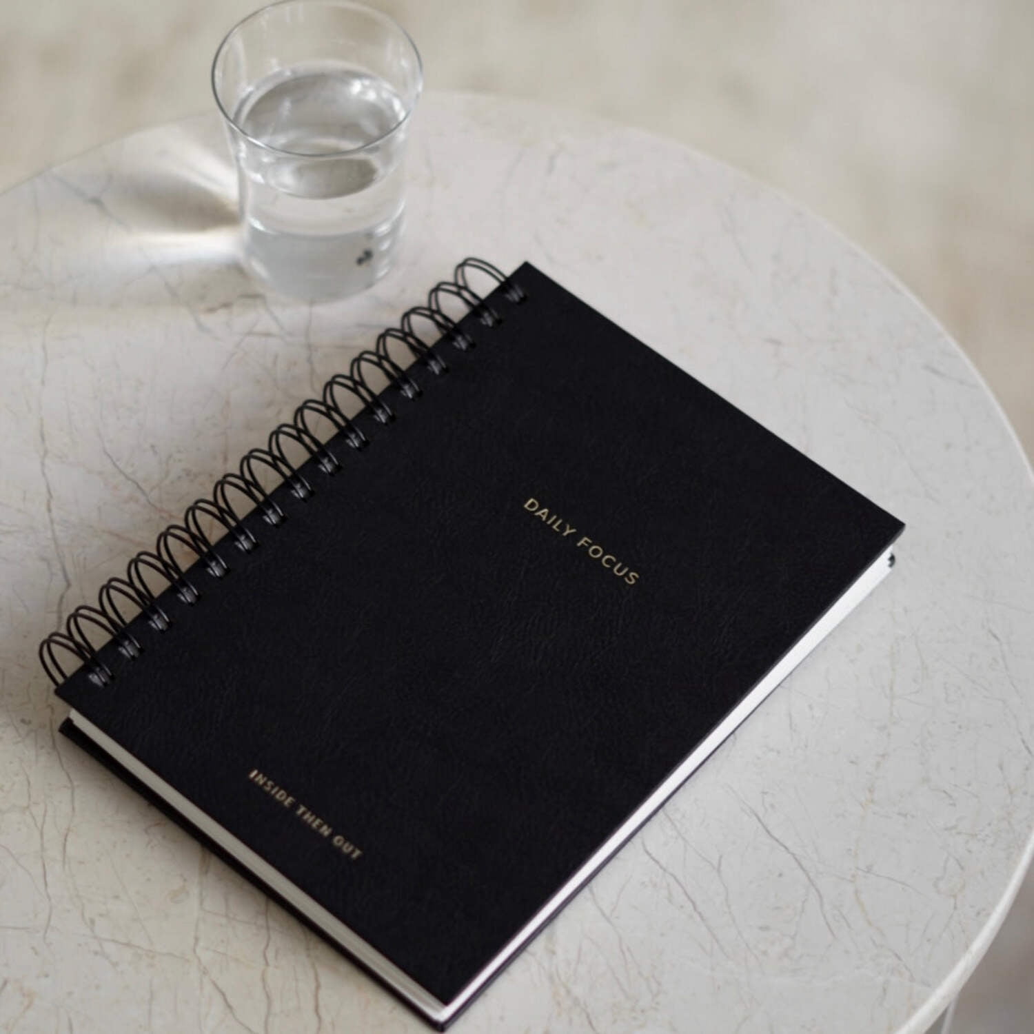 INSIDE THEN OUT  Daily Focus Planner - 6 Month Undated Planner for Productivity, Goal Setting, Intention - Monthly, Weekly, Daily Task Pages
