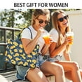 thumbnail image 5 of Large Capacity Tote Bag,Yellow Lemon Slices DarkBlue Pattern Handbag Fashion Luxury Tote Bag,15.7"x13"x 5.1" Inches,Laptop Compatible, 5 of 6