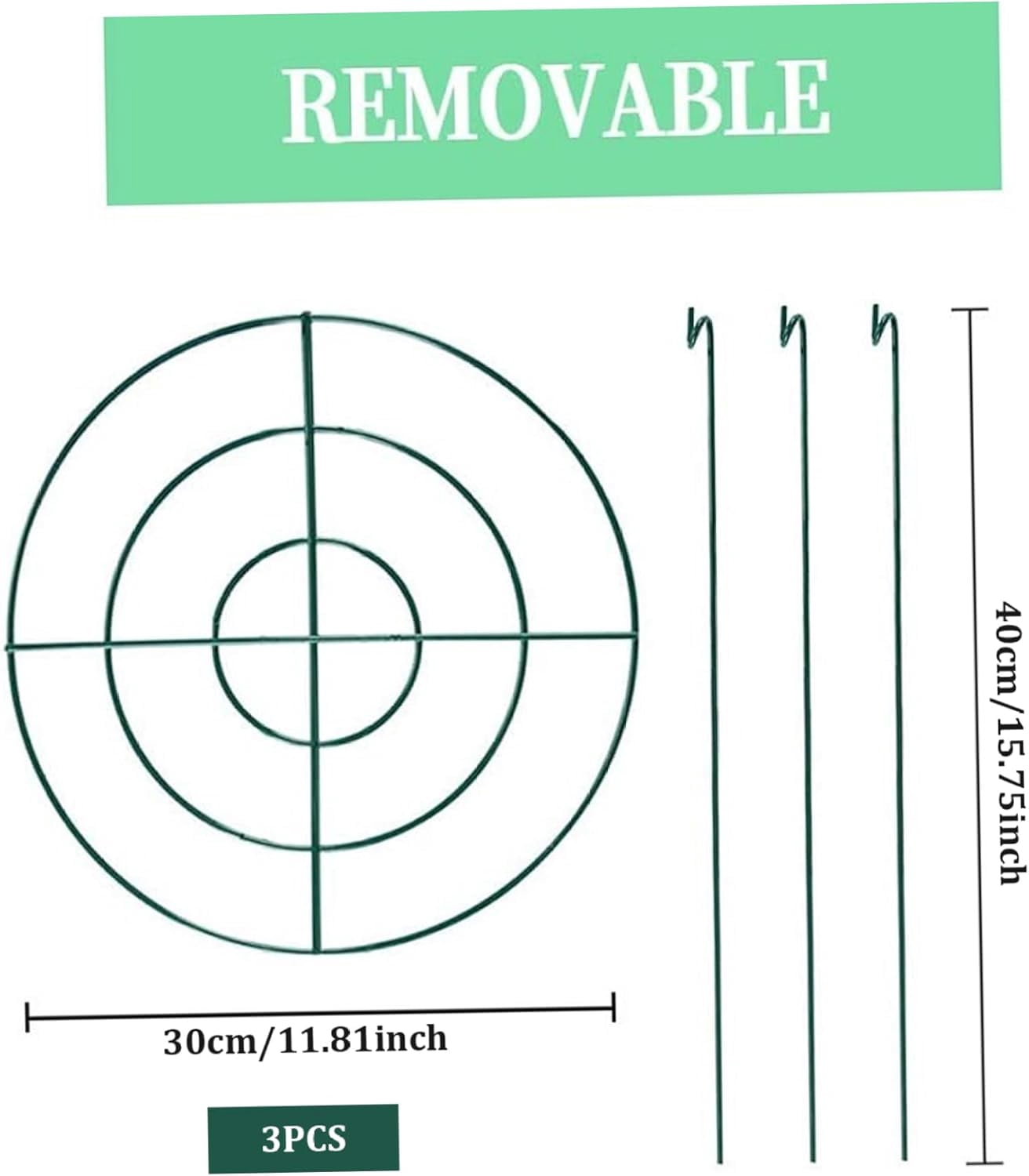 Peony Cages Set,Peony Cages and Supports 3 Pack, 12x16 Inch Heavy Duty Plant Support Cage Set for Peonies, Roses & Tomatoes – Garden Stakes & Plant Cages for Outdoor Plants