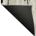 thumbnail image 6 of HomeRoots 675136 8 x 10 ft. Black & Ivory Abstract Transitional Washable Machine Made Rectangle Area Rug with UV Protection, 6 of 9