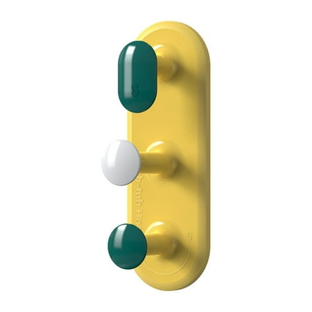 

Multifunctional Washbasin Storage Rack with 3 Hooks Adjustable Wall Hooks