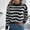 Black, variant on FDGIU Women's Chunky Knit Sweater Warm Pullover Crewneck Sweater 2025, Oversized Loose Striped Top, Casual Fall Fashion Cozy Tunic