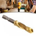 thumbnail image 3 of 1Pc Titanium Plated Hex Shank Hss Screw Thread Metric Tap Drill Compound Tap, 3 of 9