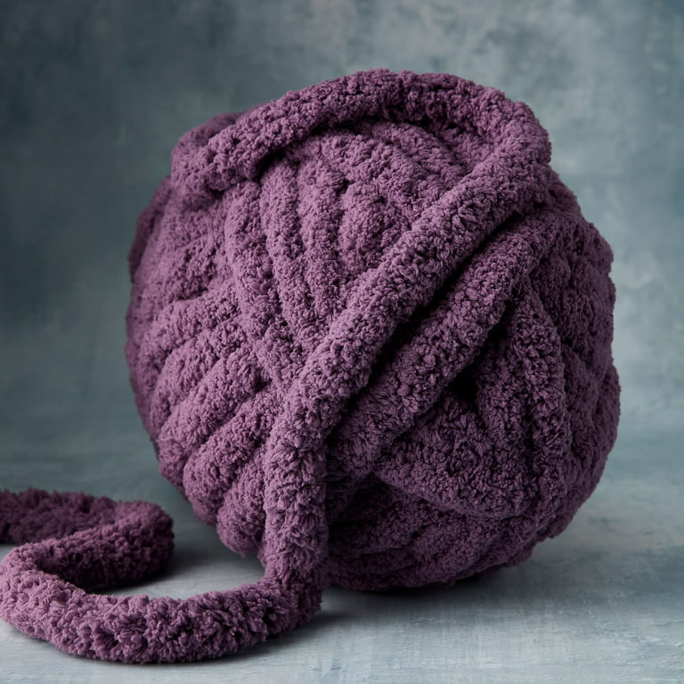 Bernat Blanket Big Yarn Jumbo #7 10.5 OZ Chenille PLUM PURPLE