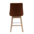 thumbnail image 6 of Costaelm Amélie 26" Upholstered Swivel Counter Height Bar Stool, Rust Orange, 6 of 11