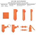 thumbnail image 6 of Jacob Alexander Boys' Prep Woven Subtle Mini Squares Regular Self-Tie Neck Tie - Orange, 6 of 7