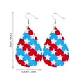thumbnail image 3 of OAVQHLG3B 1 Pairs American Flag Earrings 4th of July Earrings Patriotic Star Earring for Independence Day Gift, 3 of 3