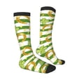 thumbnail image 3 of Daiia Sports Socks Watercolor St Patrick Day Printed Novelty Crew Socks for Men Women Knee High Socks Cotton Socks Soft & Breathable Support Unisex Socks, 3 of 9