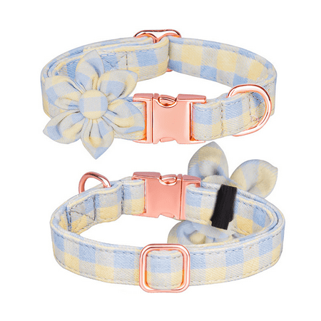 

ElegantlittletailDogCollarwithBow Cotton&Webbing BowtieDogCollar AdjustableDogCollarsforSmallMediumLargeDogsandCats Plaid green S F3521