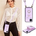 thumbnail image 4 of MYKOMI Phone Case for Samsung Galaxy A12/M12 Wallet Cell Cover with HD Screen Protector and Crossbody Strap Ring Stand RFID Credit Card Holder A 12 5G A-12 S12 12A 4G Women Girls Purple, 4 of 7