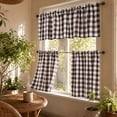 thumbnail image 5 of 3Pcs Kitchen Curtain Set, Small Coffee Valance & Tiers for Basement, Light Filtering & Heat Insulating Window Treatment for Small Windows, Beige, 5 of 8