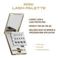thumbnail image 3 of VLuxe Mini Lash Palette with Mirror & Tweezer Applicator, Luxury Lash Cluster Organizer Holder for Eyelash Extension & Fake Lash, Travel Storage Case for Mini Extended Lashes, Compact & Refillable, 3 of 10