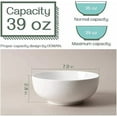 thumbnail image 3 of Gragaskl Soup Bowls, Ramen Bowl for Noodle, 39 Ounce large Cereal Bowls for Kitchen, 7 Inches Centerpiece Bowls, Microwave and Dishwasher Safe, White, 3 of 6