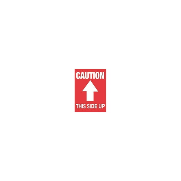 Tape Logic Labels "Caution This Side Up" Arrow 3" x 4" Red/White 500/Roll SCL511R