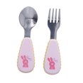 thumbnail image 5 of 2Pcs/Set Children Flatware Cute Flame Retardant Non Slip Heat Insulated 304 Stainless Steel Spoon Fork for Home KitchenPink, 5 of 5