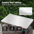 thumbnail image 3 of Feasto Garden Potting Bench with Storage Cabinet,Outdoor Gardening Table & Work Bench for Plants, Horticulture,Outdoor Workstation with Stainless Steel Tabletop,Outdoor Work Table,Brown, 3 of 8