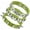 Green, variant on Punk Rock Studded Faux Leather Bracelet Set, Goth Spiked Cuff Wristband Adjustable Fashion Bracelets for Halloween Party Favors Emo Grunge Accessories Brown -