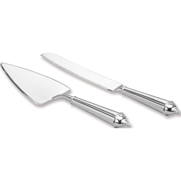 Fashion Silver-Plated Knife And Cake Server Set (13.25 X 2.75) Made In China gp217