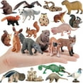 thumbnail image 2 of Mini Zoo Simulation Wild Animals Figurines Capybara Squirrel Mouse Raccoon Snake Model Plastic Action Figure Children‘s Toy Gift LZ, 2 of 7