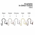 thumbnail image 4 of Utopia Alley Shower Hooks - Double Shower Curtain Rings for Bathroom - Rust Proof Shower Curtain Hooks for Shower Curtain - Shower Curtain Rings with Crystal Design - Set of 12, Oil Rubbed Bronze, 4 of 9