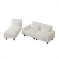 thumbnail image 6 of Aukfa 85" Reversible Sectional Sofa, Deep Seat Couch with Chaise for Living Room, 3 Pillows, Beige, 6 of 8