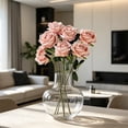 thumbnail image 5 of Dpityserensio 7Pcs Artificial Rose Flowers, Realistic Silk Rose Stems for Wedding Arch Backdrop, Faux Flower Bouquet for Living Room Table Centerpiece Party Decor, 5 of 6