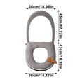 thumbnail image 3 of Btomtd Set of Two Warm Toilet Seat Covers with Handle Thickened Zip Type Cushion Waterproof Toilet Seat Pads - 16.92x14.56 inch, Gray, 3 of 6