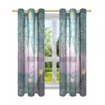 thumbnail image 7 of Yayeee Window Curtains Light Filtering 63"x52" Grommet Panel Pair Home Living Room Decor, Purple Forest Scene, 7 of 7