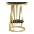 thumbnail image 4 of Furniture of America Mandy 1-Shelf Metal Black and Gold End Table, 4 of 9