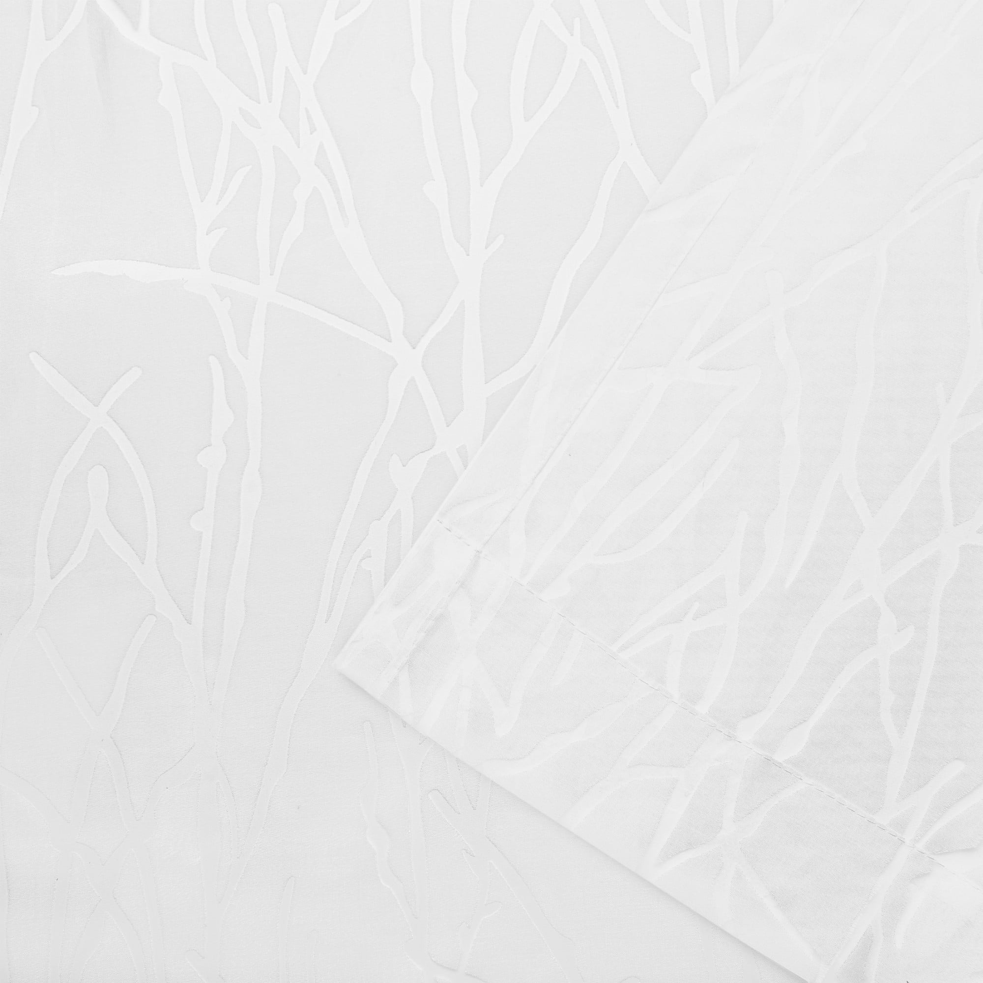 Exclusive Home Edinburgh Sheer Branch Burnout Grommet Top Curtain Panel Pair, 52"x84", Winter White