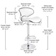 thumbnail image 4 of Bronte Living Leatherette Bar Stool with Adjustable Height, 360 Swivel Design, Comfortable Mid-Backrest, Floor Protection and Pedestal Base with Footrest for Kitchen, Bar - Series Claudia - Set of 2, 4 of 9