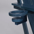 thumbnail image 2 of TOPCOMFY Adirondack Chair Folding HDPE Outdoor Patio Lawn Deck Fire Pit Seating with Dual Cup Holder Wood Texture Navy Blue, 2 of 5