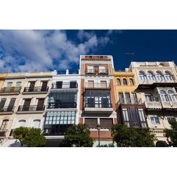 Spain Seville Avenida Constitucion Avenue Canvas Art - Walter Bibikow  DanitaDelimont (38 x 25)