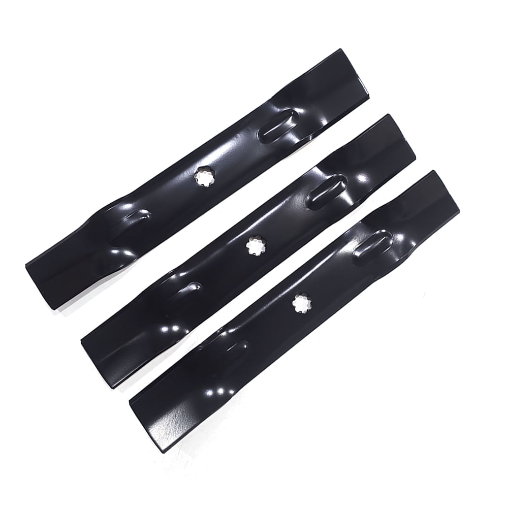3-Pack D140 High Lift Mower Blades – Fits John Deere 48" Deck E140 E160 LA145 D140 Lawn Tractors, OEM GY20852 GX21784
