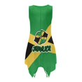 thumbnail image 6 of Garronmavis Jamaican Flag Matching Couple Outfits Short Sleeve Shirt for Men Summer Hawaiian Shirts and Womens Sleeveless Dress with Pocket Irregular Hem Beach Sundress, 6 of 8