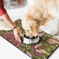 thumbnail image 2 of Vintage Paisley Dog Feeding Mat - Non-Slip Waterproof Pet Placemat with Bohemian Design, Multi-Layer Absorbent Mat for Food & Water Bowls, 2 of 3